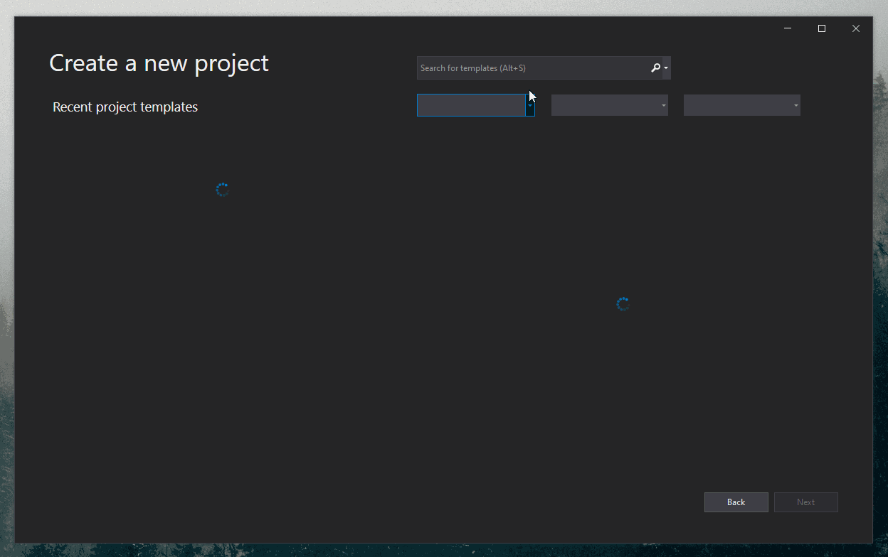 Demo of our templates in Visual Studio